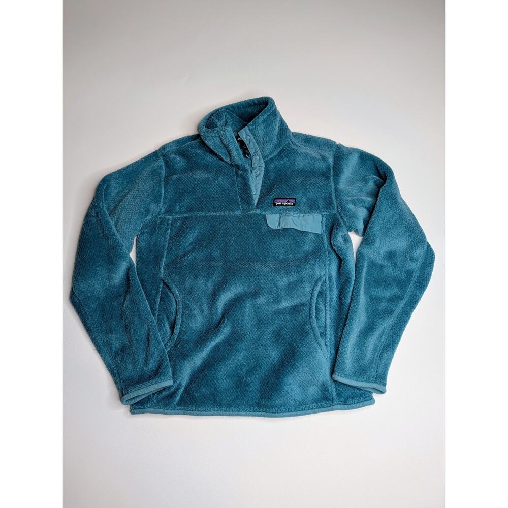 Patagonia Womens Re-Tool Snap-T Pullover Jacket Blue Fleece Outdoor Small
